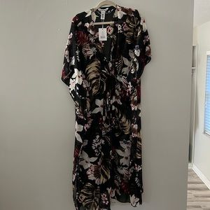 Tropical Print cover up - one size